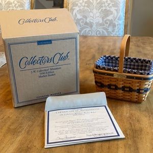 Longaberger Collectors Club Miniature 1996 Edition Market Basket